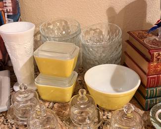 Pyrex Refrigerator Dishes and Pyrex small bowl