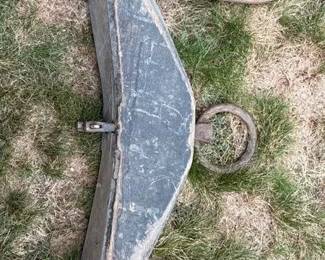Antique Primitive Wooden OxenYoke Harness with Bentwood Bows Iron Ring