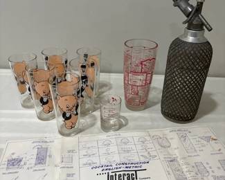 Lots of vintage barware