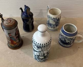 Antique Mugs And Beer Stein