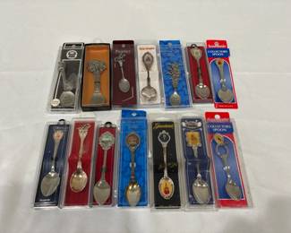 Spoon collection of Disney. Mix of various metals and some of silver plated