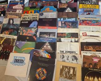 Vintage Record Collection With Sleeves