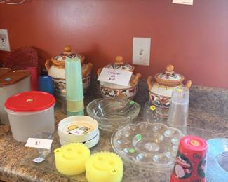 Tupperware, Scrubdaddy, JCPenny Retired Canisters