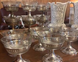 Gorgeous STERLING silver dessert cups