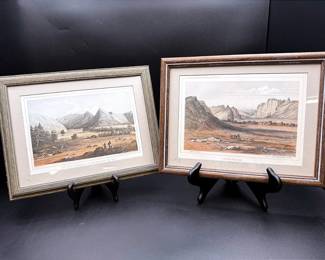 “Coo-Che-To-Pa Pass” Lithograph & “Hell Gate-Entrancce To Cadottes Pass From The West” Lithograph
