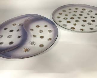 1950’s MCM Dorothy Thorpe Atomic Sunburst Platter And Divided Platter
