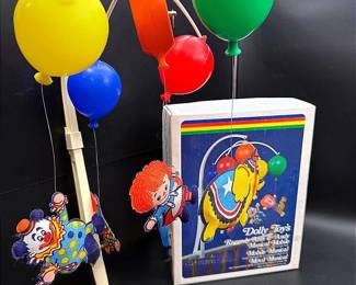 Vintage Dolly’s Toys Musical Crib Mobile Featuring Raggedy Ann & Andy