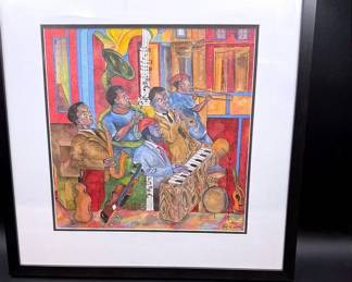 Watercolor “Monks Blues: Thelonius Monk Quintet” By Karim