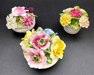 Staffordshire And Ainsley Bone China Floral Arrangements
