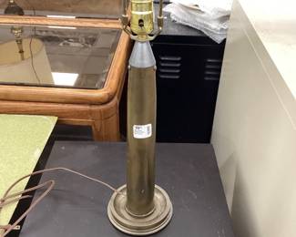 Lamp Made out of tank shell casing