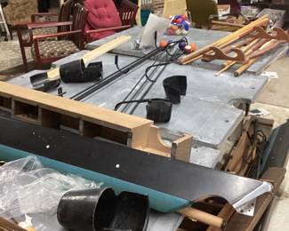 Disassembled the billiard’s pool table
