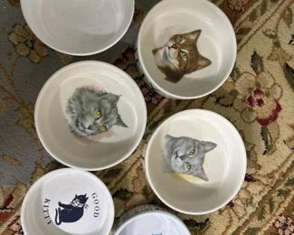 191 assortedceramicpetbowls