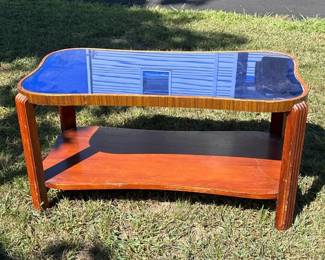 158 artdecowoodencoffeetablewithblueg