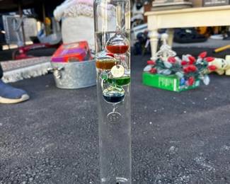 093 glassgalileothermometerwithcoloredf