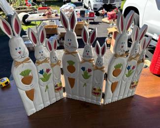 208 handpaintedwoodeneasterbunnyfolding