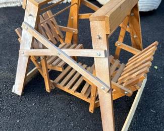 100 vintagewoodenminiaturedoubleswinggl