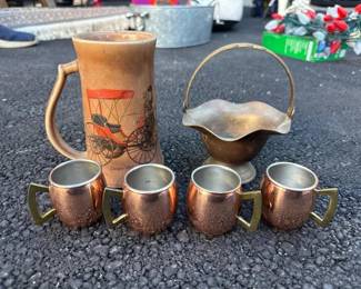 091 vintageceramicsteinbrassbasketcoppe