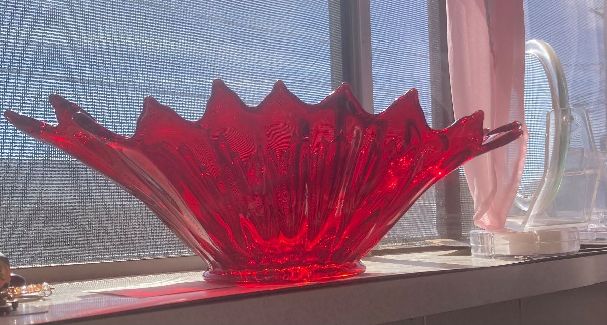 Rare Ruby Fostoria - Heirloom 14” span