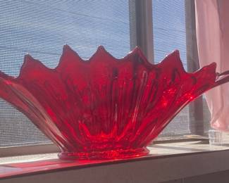 Rare Ruby Fostoria - Heirloom 14” span