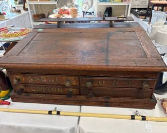 Antique spool cabinet