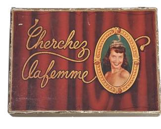 1940-50s Cherchez la Femme Nude Pinup Playing Cards