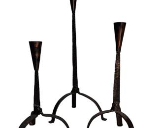 Mid Century Van Keppel Brutalist Candle Holders
