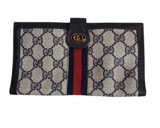 1980s Gucci Sherry GG Monogram Canvas Wallet