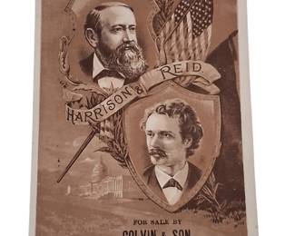 1892 President Harrison Campaign Card Blood Syrup