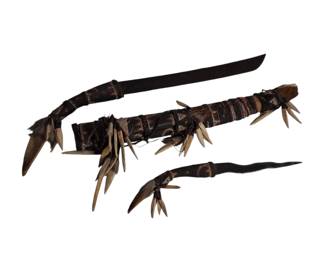 Dayak Mandau Headhunter Scabbard Knife