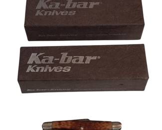 3 Vintage Kabar Pocket Knives 1030 1100 1071