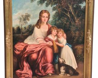 Antique Reproduction Lady Elizabeth Delme Oil Painting