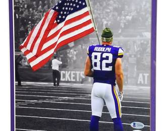Kyle Rudolph Signed Minnesota Vikings Photography