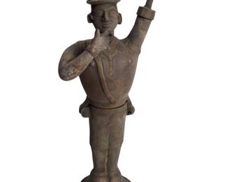 WWI Era Cast Bronze Soldier Table Lighter Cigar