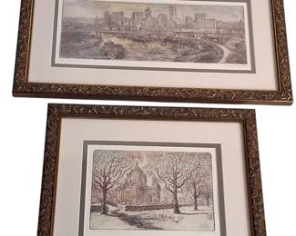 St Paul Etchings By Michael Bond Cathedral Skyline