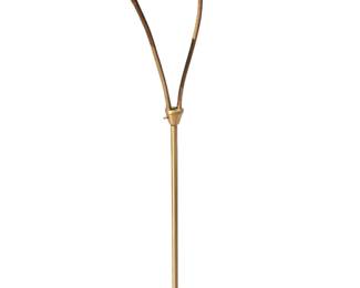 Mid Century Brass Gooseneck Floor Lamp