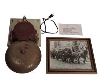 Antique Schwarze No. 30 Fire Alarm Bell Gong