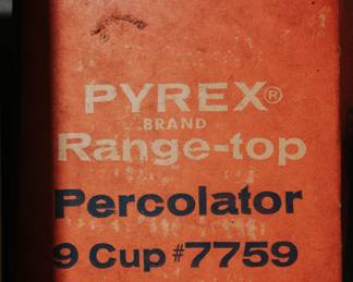 Pyrex brand Range-top Percolator in the box 9 cup