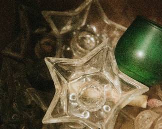 Glass Star Candle Holders