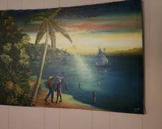 Hand painted oil/ signed