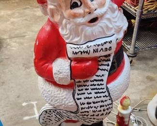 BLOW MOLD SANTA CHECKING HIS LIST
