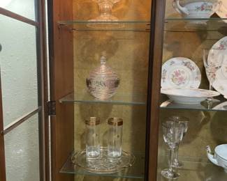 Crystal serving and glasses
