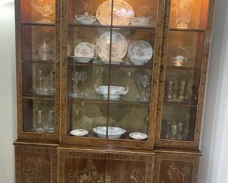 Beautiful 7' Display Buffet Cabinet w/ Asian Design