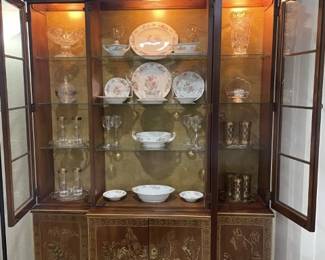 Another view 'Beautiful Asian theme' Lighted Buffet Cabinet