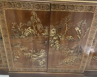 Asian/Oriental Design on lower cabinet doors