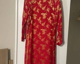 Nice - Asian motif style dress - size sm