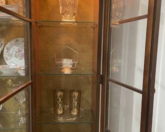 Crystal Vase, serving piece and glasses
