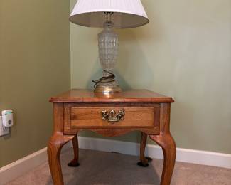 Side table with lamp