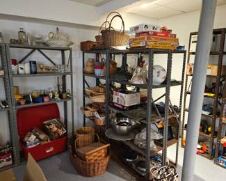 Baskets, candles, wooden craft items