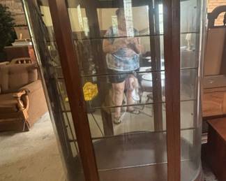 Curved Glass China Cabinet