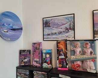 ML Higgins Artwork, I love Lucy Barbies, DVD'S